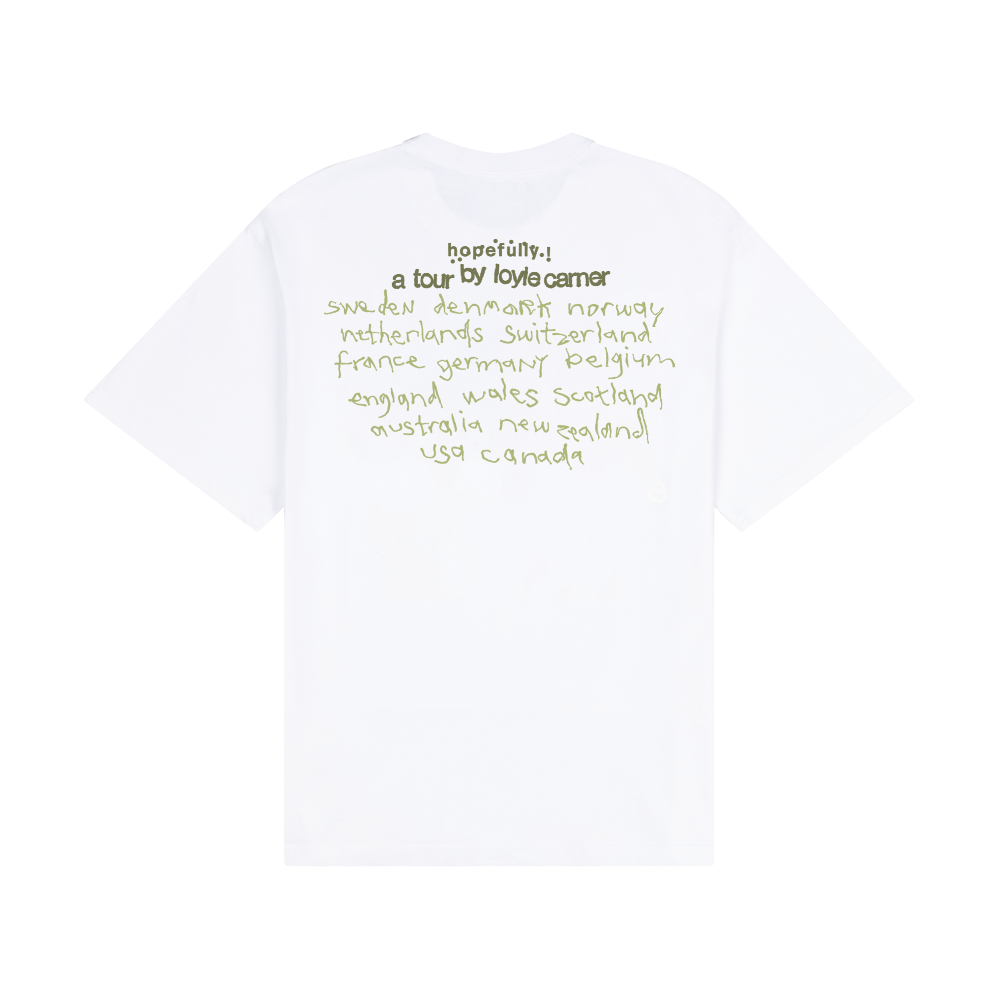 Loyle Carner - hopefully ! white tour t-shirt