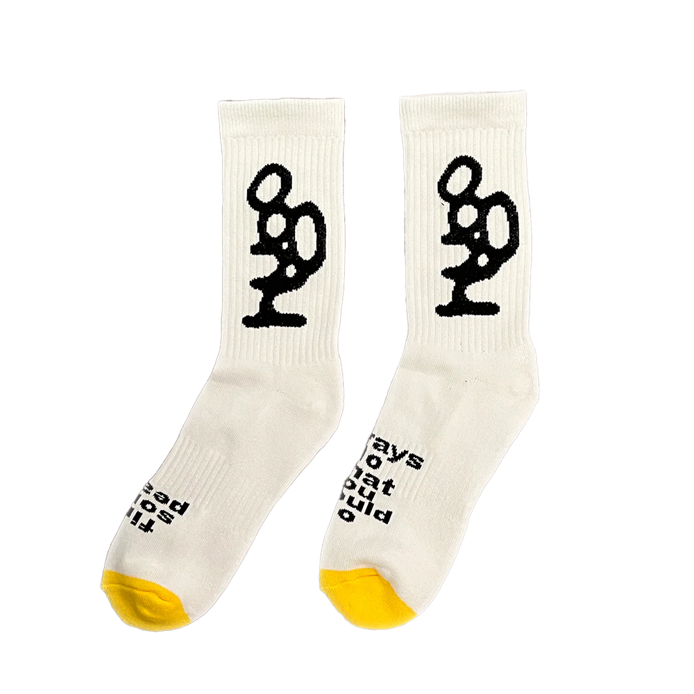 Loyle Carner - LC x always: Socks - White/Yellow