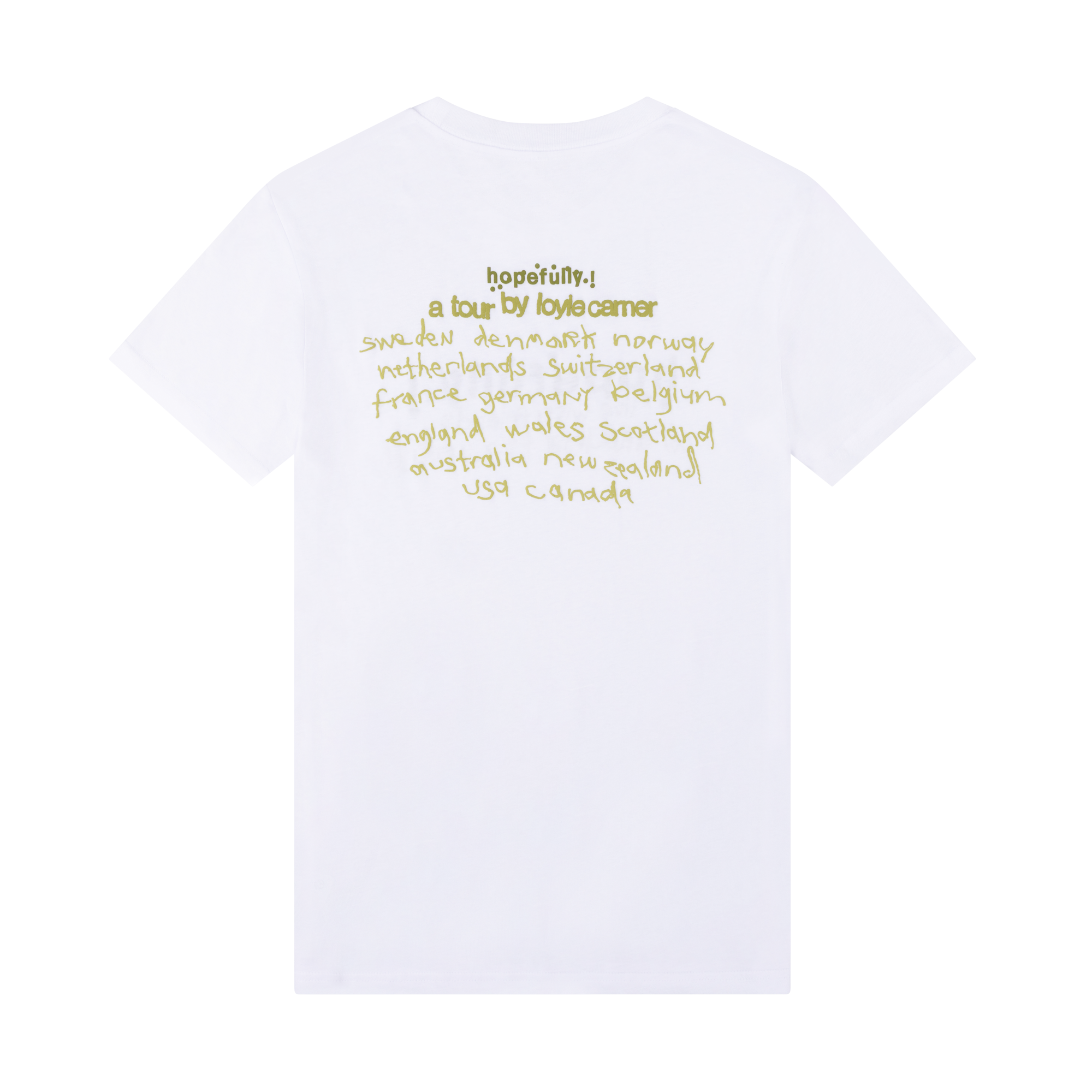 Loyle Carner - hopefully ! white tour t-shirt
