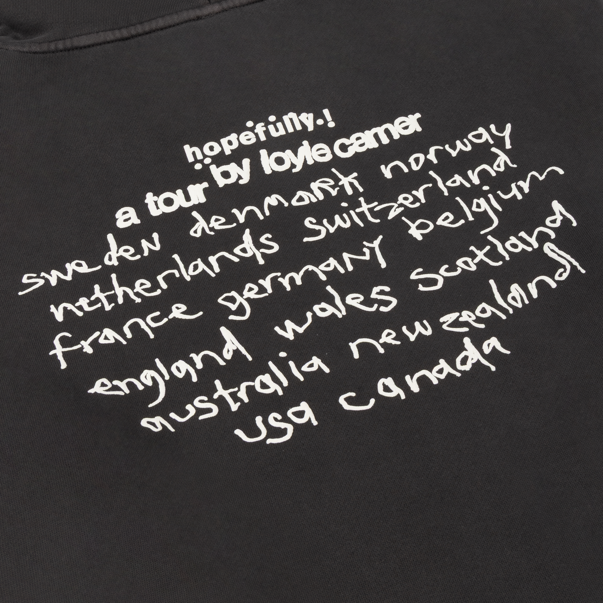 Loyle Carner - hopefully ! black tour hoodie