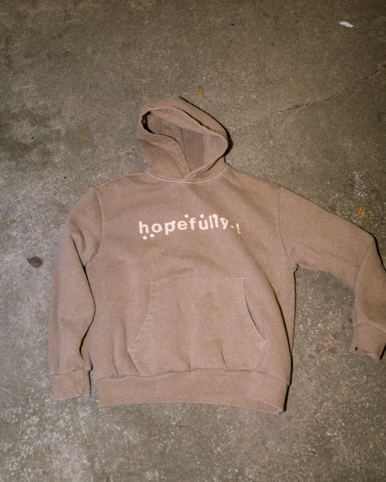 Loyle Carner - hopefully ! brown overdye hoodie