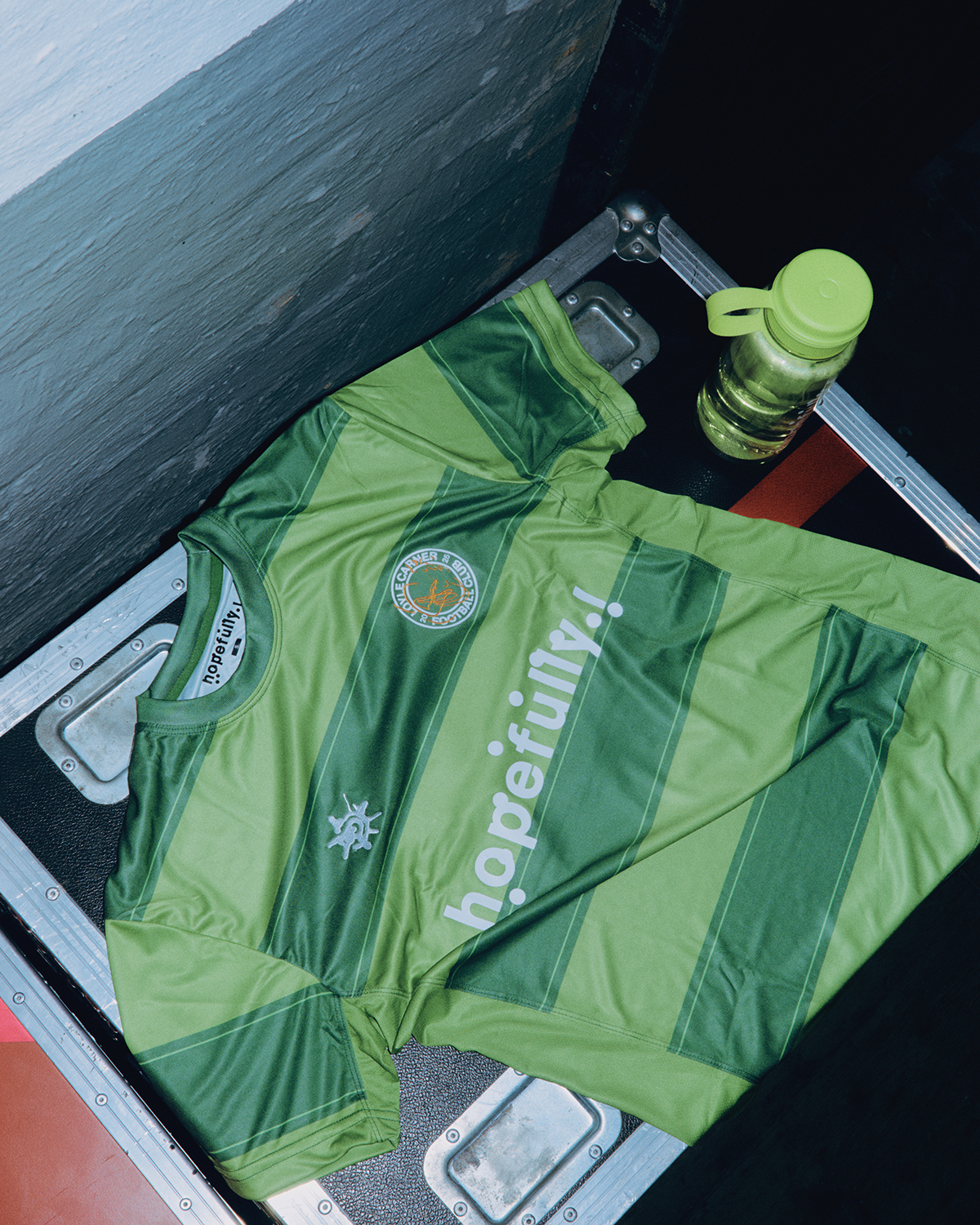 Loyle Carner - hopefully ! green football shirt