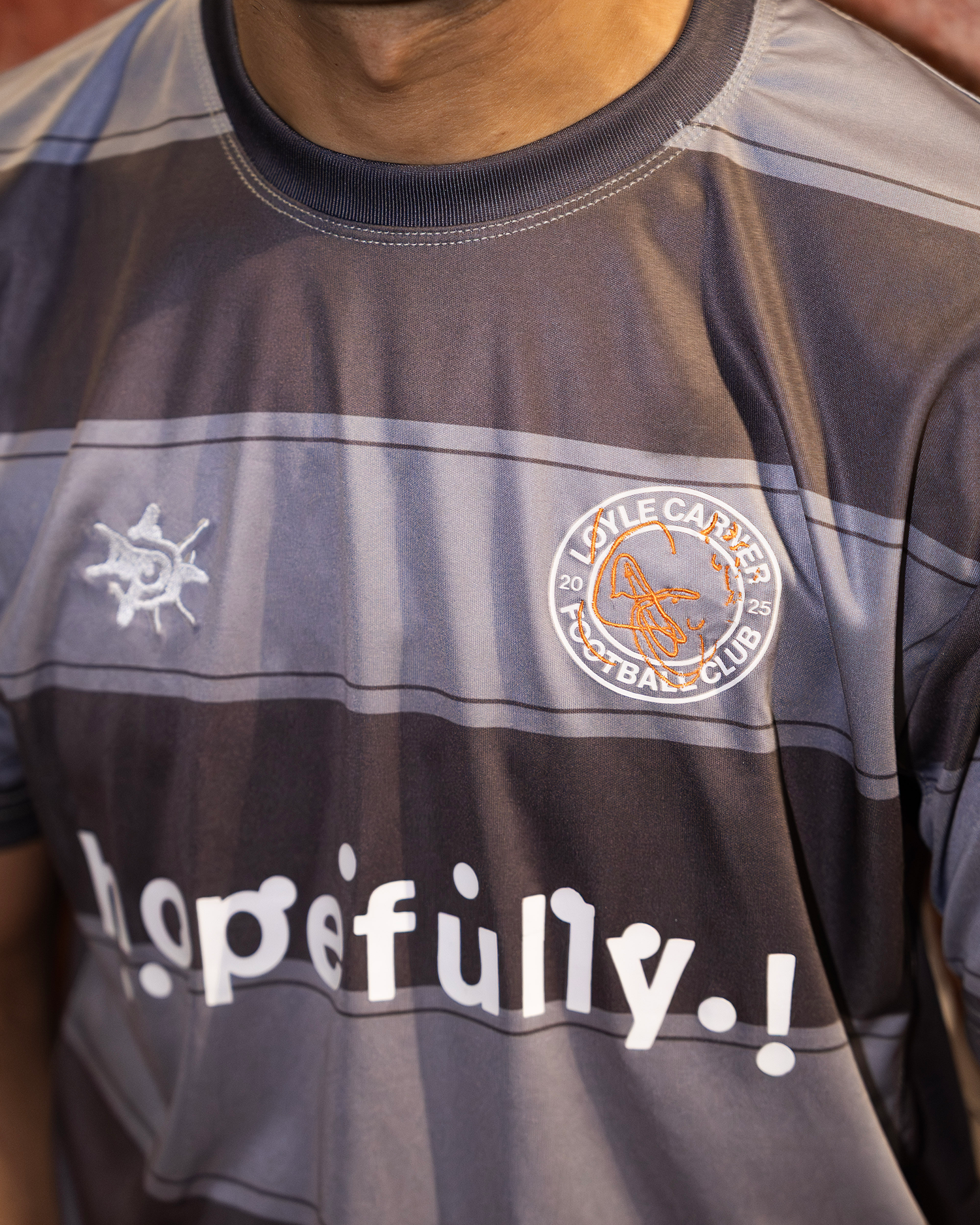 Loyle Carner - hopefully ! grey football shirt