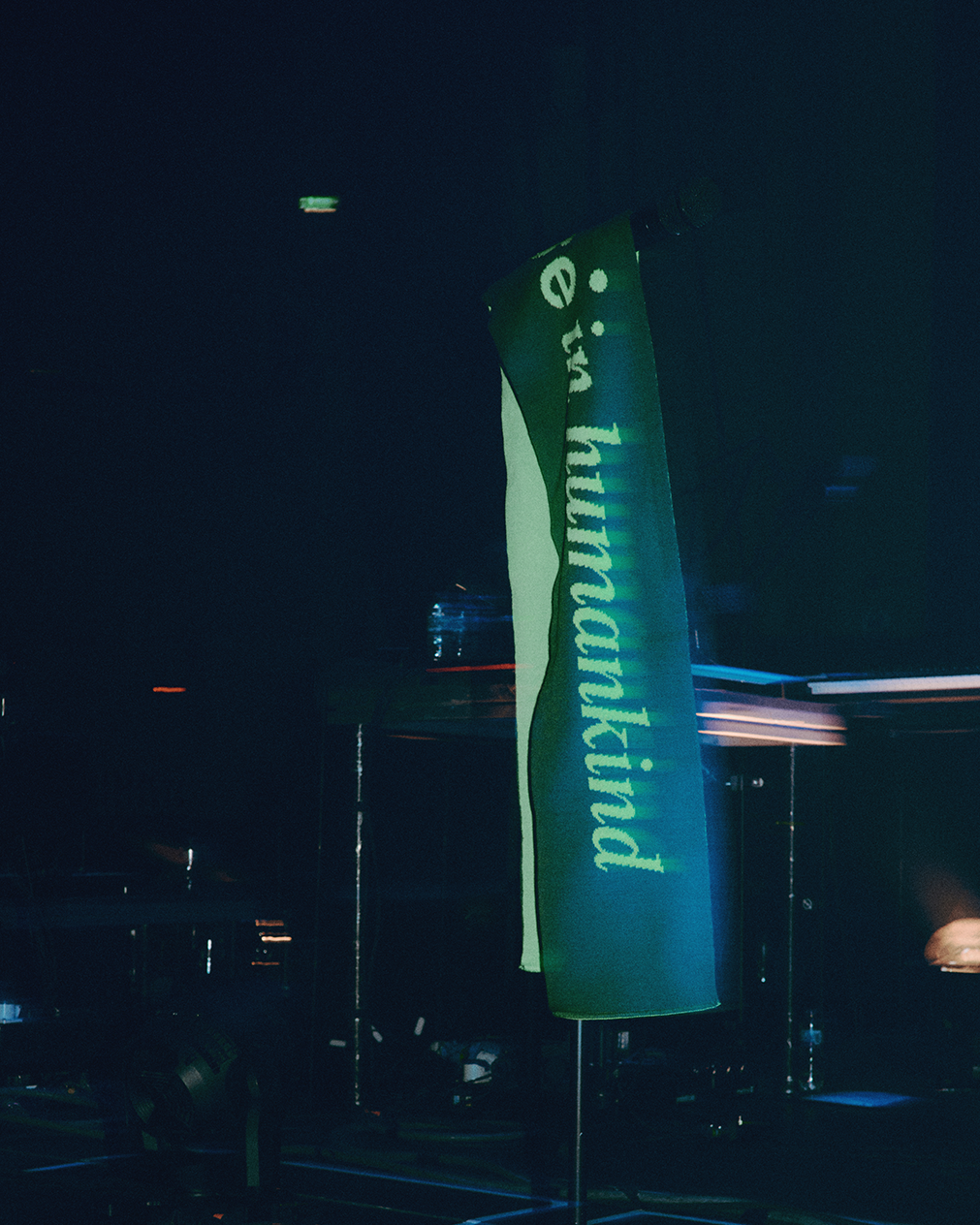 Loyle Carner - hopefully ! green knitted scarf