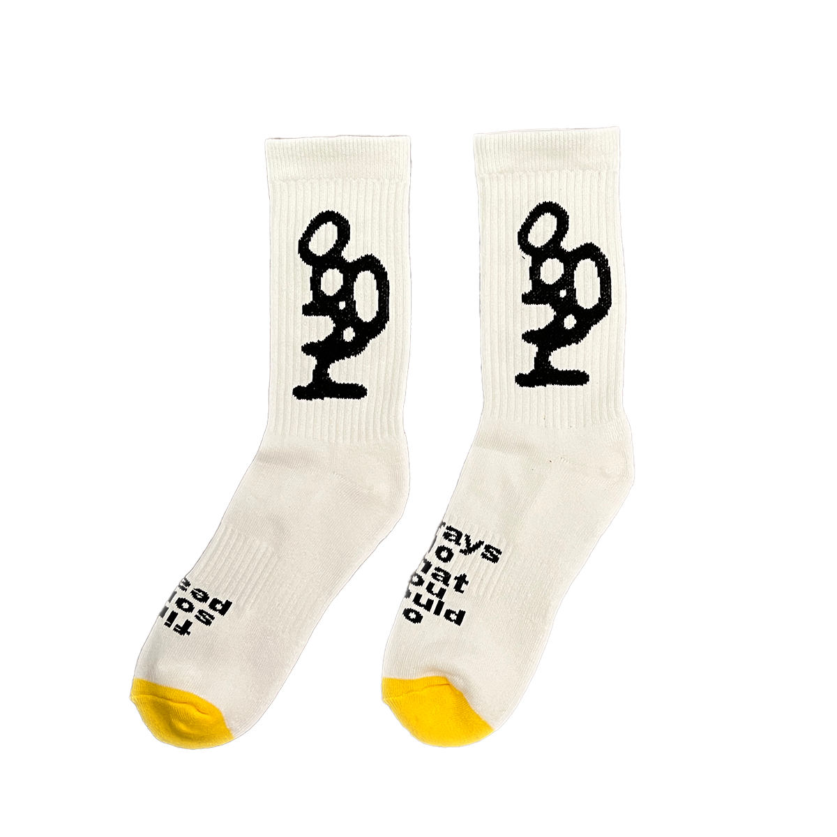 Loyle Carner - hugo x always: Socks - White/Yellow