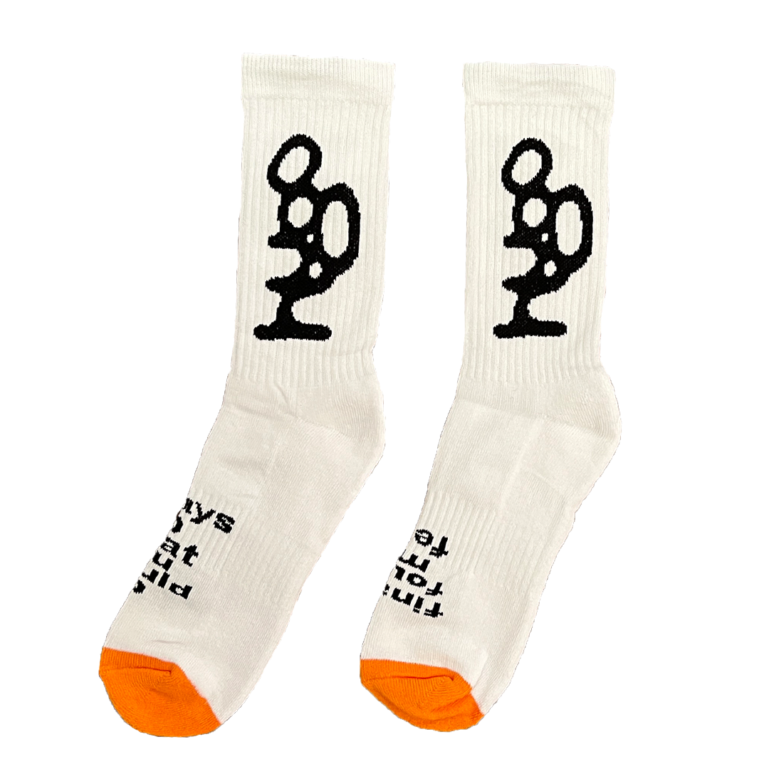 Loyle Carner - hugo x always: Socks - White/Orange